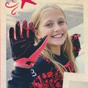 Fox Racing Youth Girls Gloves - Black Hot Pink - Size Medium - EUC!